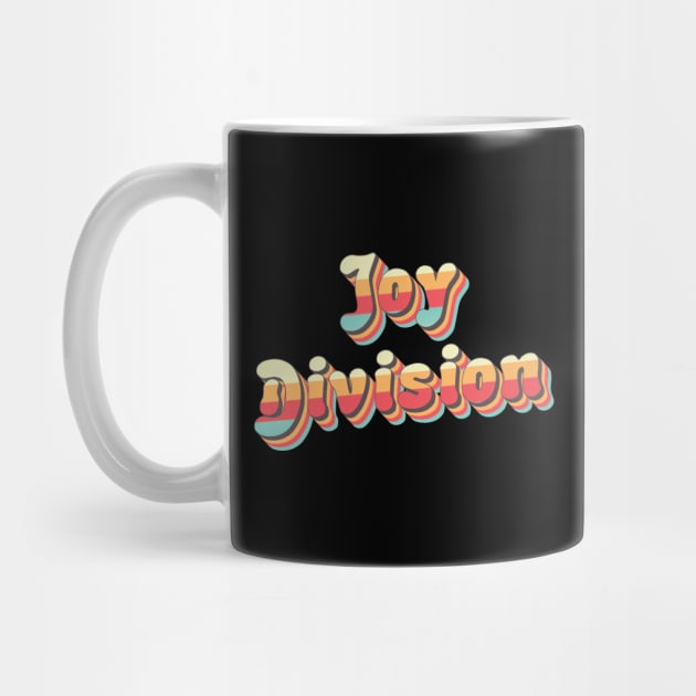 Joy Division Retro Stacked Rainbow Faded Typography by Classic Cassette